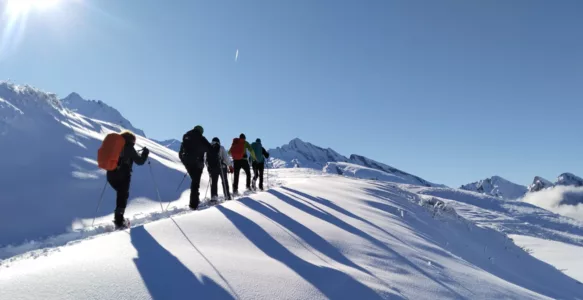 Randonnée en raquette  dans les Pyrénées